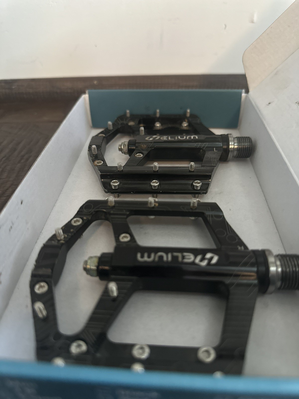Helium Jr BMX Racing Pedals — Black, 9-Pin Titanium Spindle