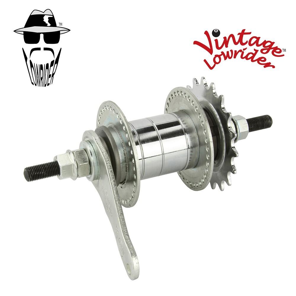 VINTAGE LOWRIDER 72 SPOKE COASTER STEEL HUB 80G CHROME