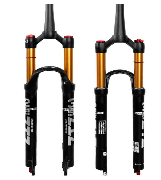 ZTZ 29in MTB Air Suspension Fork, Tapered Tube, 120mm Travel, 9mm QR