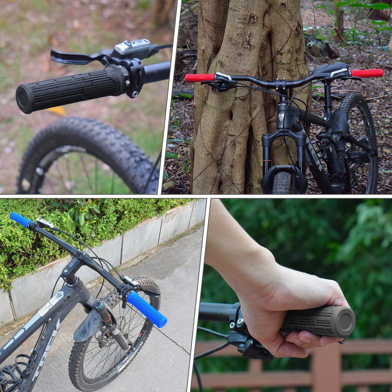 Soft Non-Slip Mountain Bike Grips – Lock-On MTB Handlebar Grips for Comfort & Co