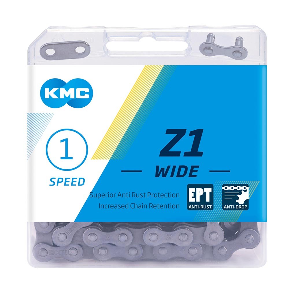 KMC Unisex’s EPT Z1 Wide Chain 112 Link Dark Silver