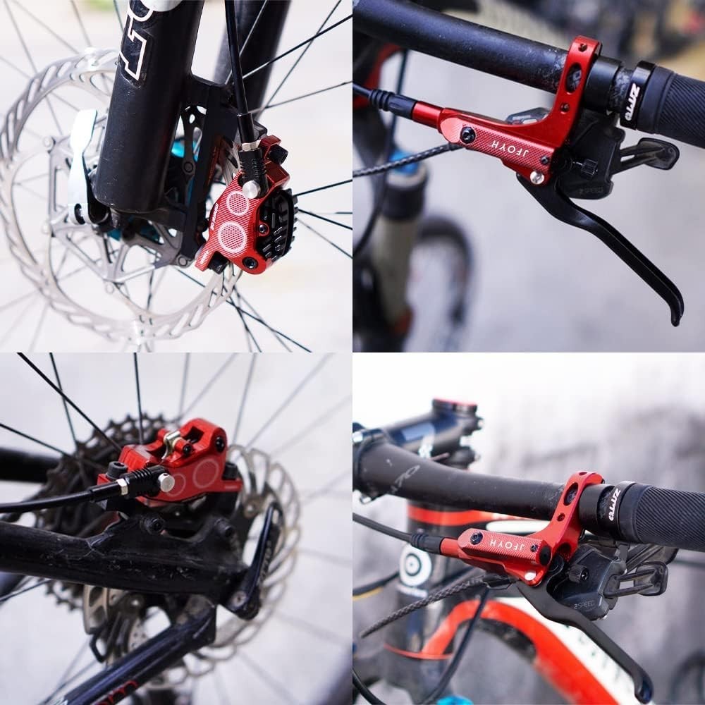 4-Piston Hydraulic Brake Set with 160mm Floating Disc Rotors for Mountain Bikes