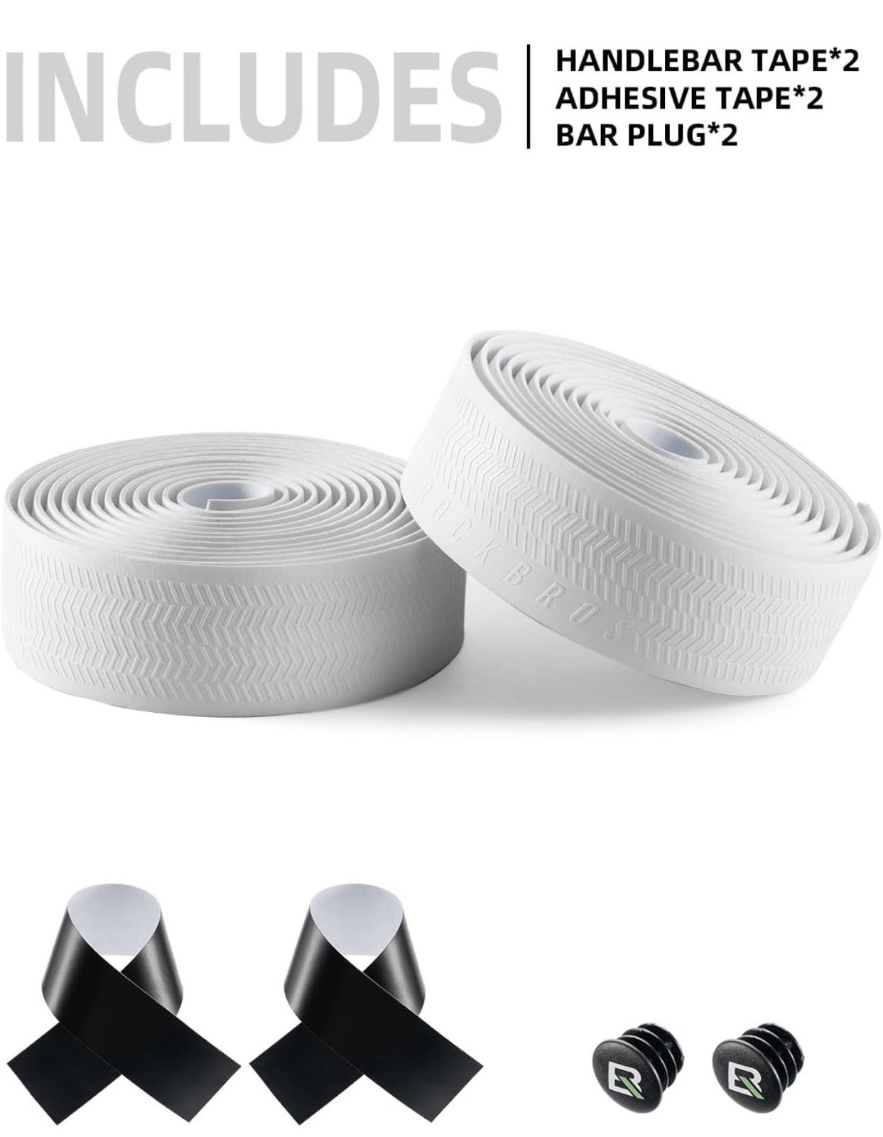 ROCKBROS EVA Road Bike Handlebar Tape Bicycle Bar Tape 2 Rolls WHITE
