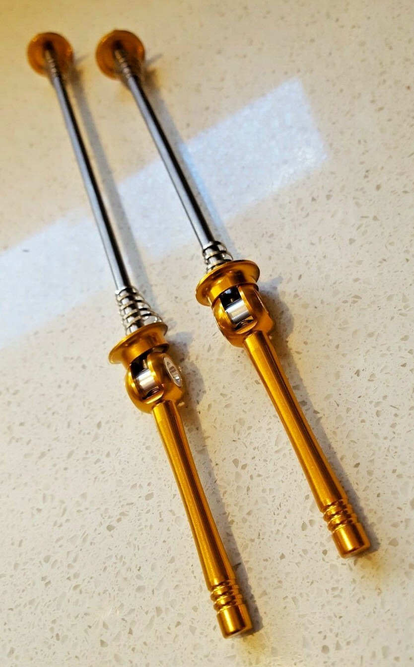 SKEWERS, Titanium & Alloy, «AEROZINE» 45 g, a pair, Quality, Strong & Gold Anod.
