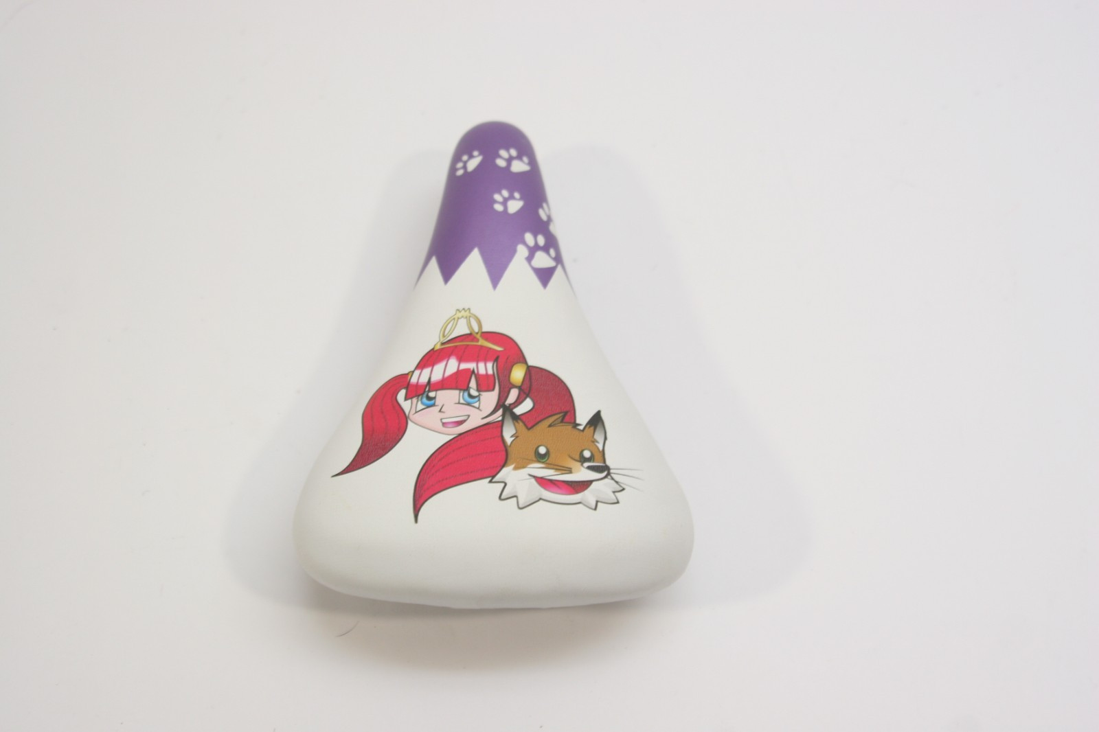 Princess Inari Fuji Kids Bicycle Seat White & Purple 8 x 5 Inches F18