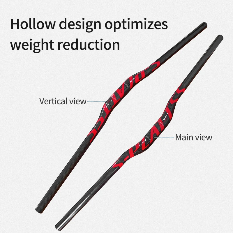 Ultralight Carbon Fiber Handle Bar Mountain Bike Road Bike Riser Bar 720mm