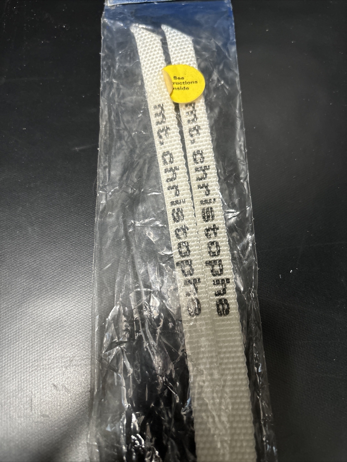 NOS Mt. Christophe White 440mm ATB Nylon Toe Straps Extra Long Fit: Gt Klein SE