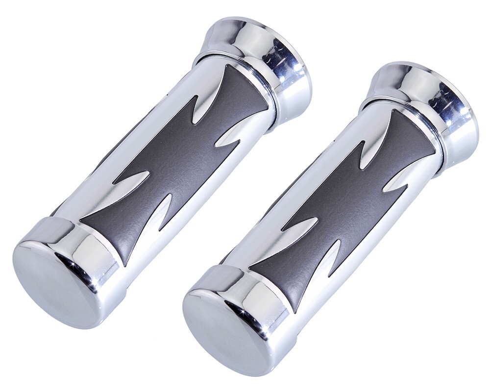 BlCYCLE GRlPS CROSS CHROME BLACK LOWRlDER CHOPPER CRUlSER BlKE TRlKE.