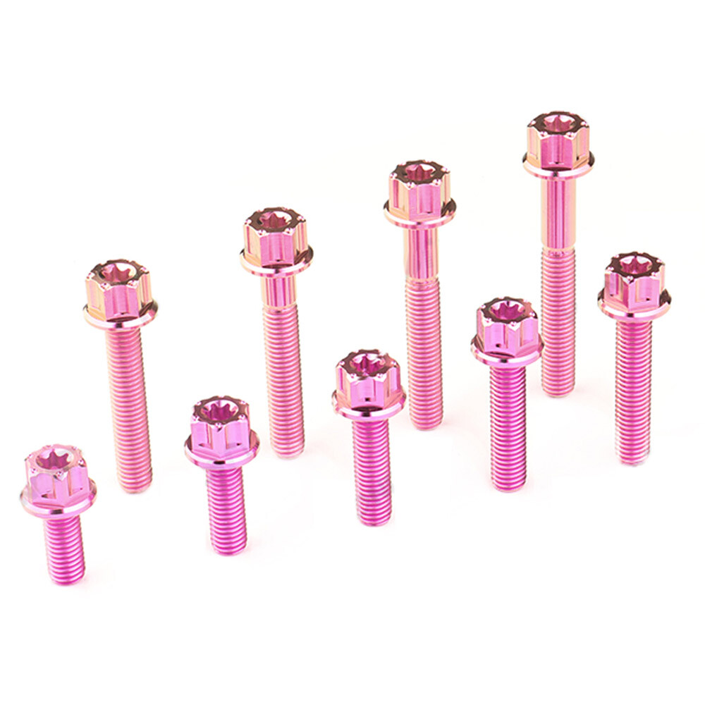 M8x20 25 30 35 40 45 50 55 60mm Titanium Screws Flange Ti Bolts Bicycle Fastener