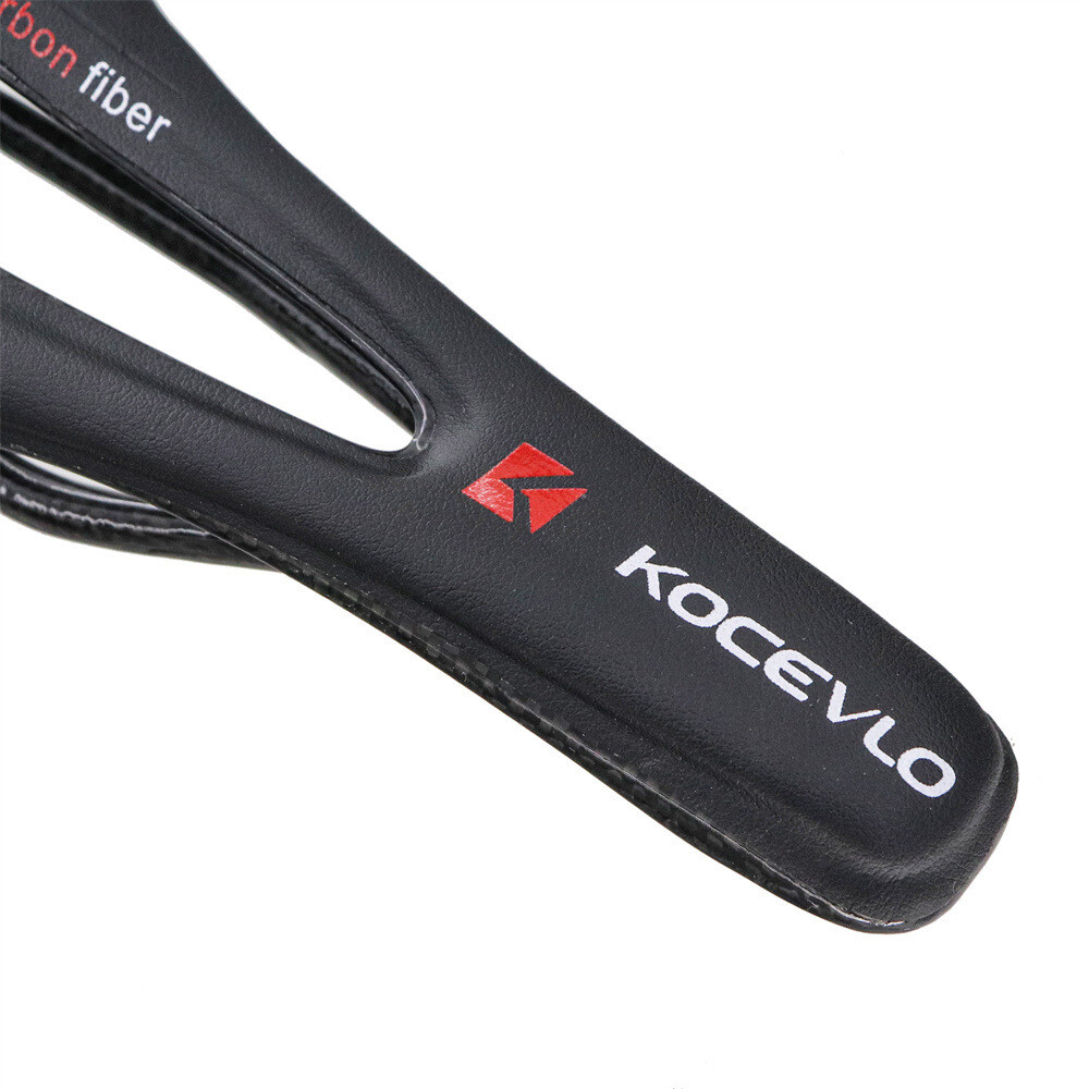 KOCEVLO Leather Carbon Fiber Saddles Oval Rail Seat 270*143mm For MTB Road Bike