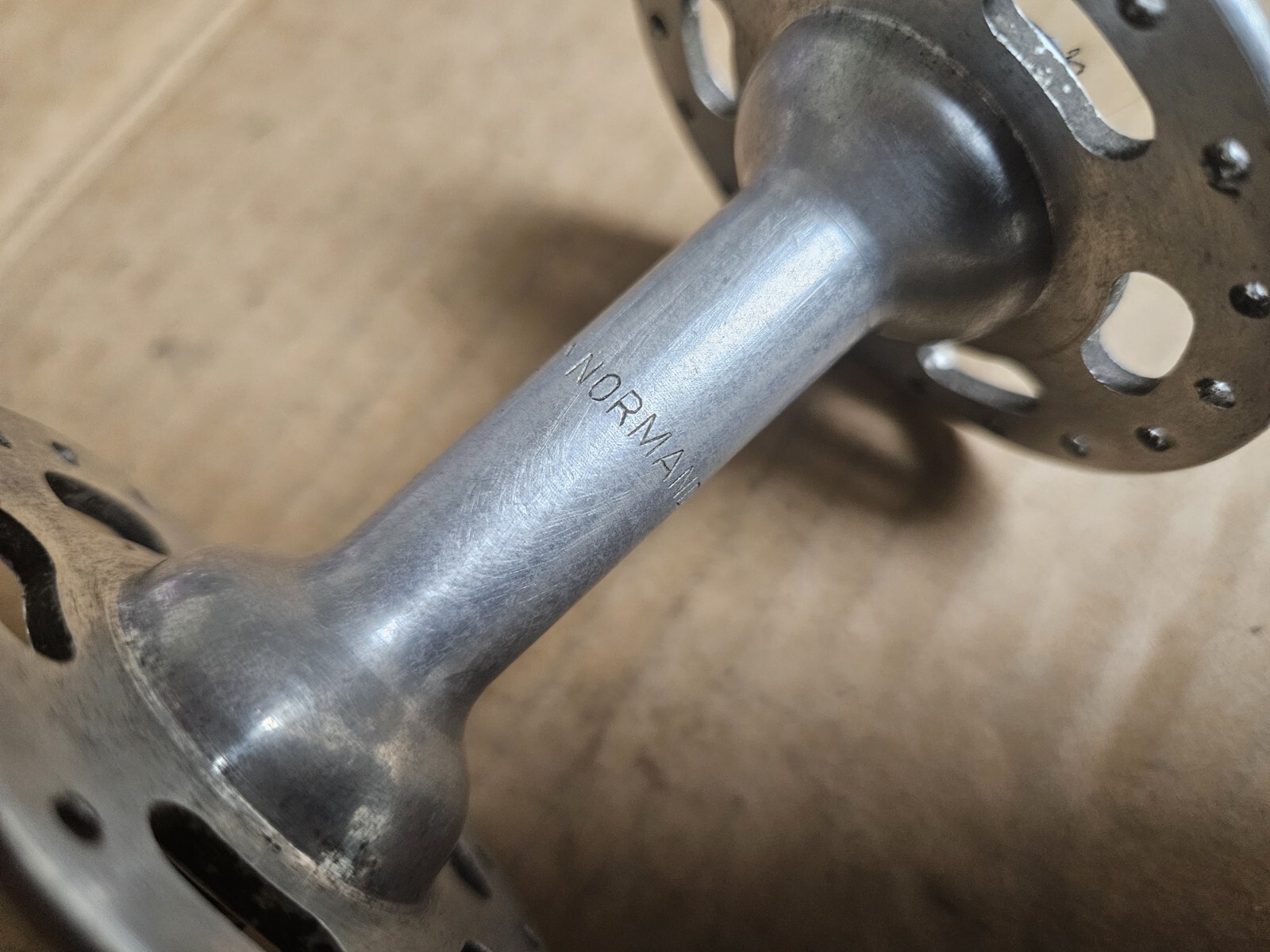 Vintage Normandy Front Hub, high flange, 36 holes, Simplex QR, 100mm spacing