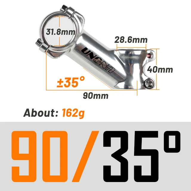 Ultra Light Bicycle Stem 7/17/35 Degree 60-130mm Mountain Road Bike Handle Stem