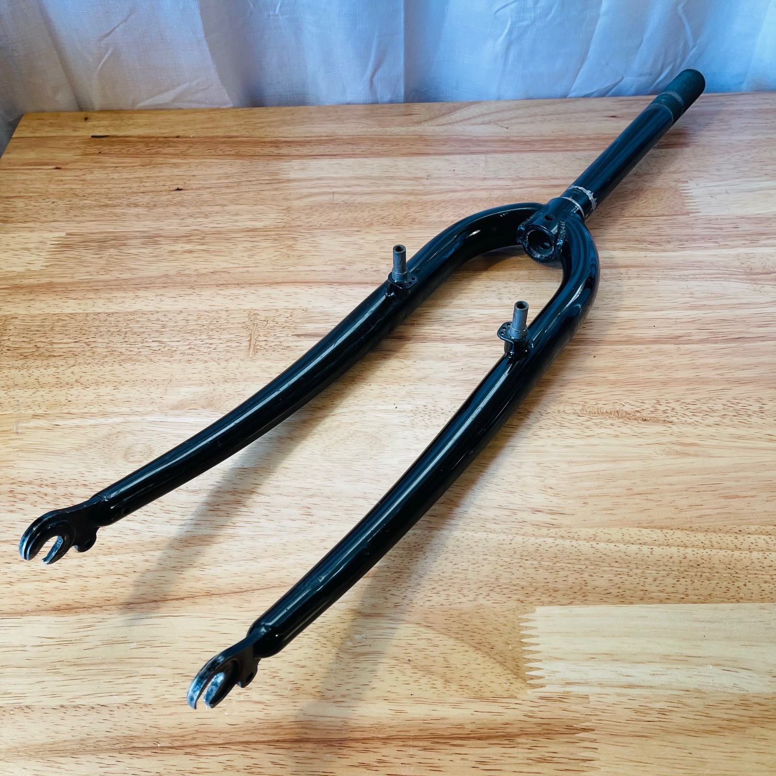 Steel Mountain Bike Fork 1-Inch Threaded 26 209 Steerer 390 AtoC Black 