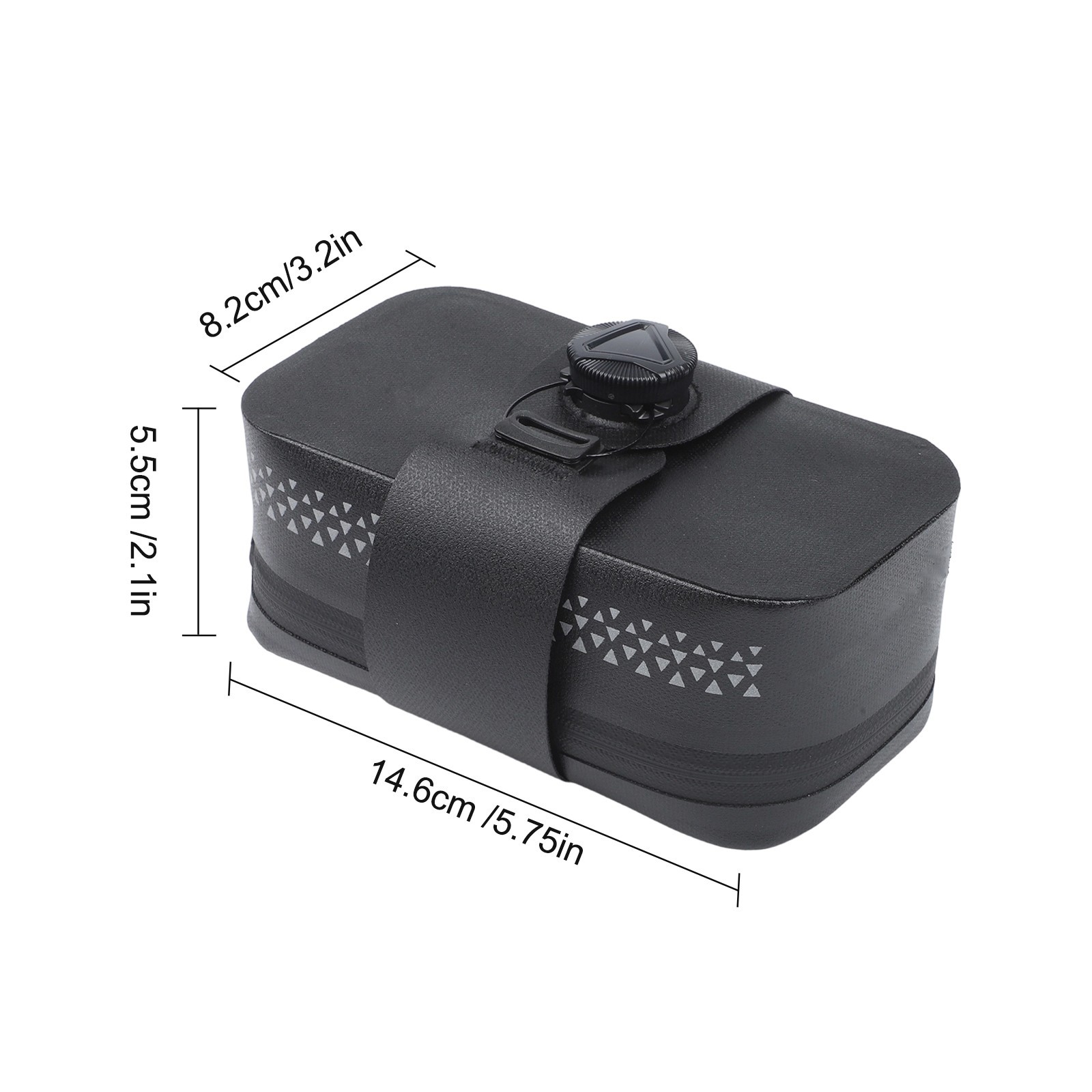 Secure Bicycle Saddle Bag with Waterproof Shell and Reinforced Attachment