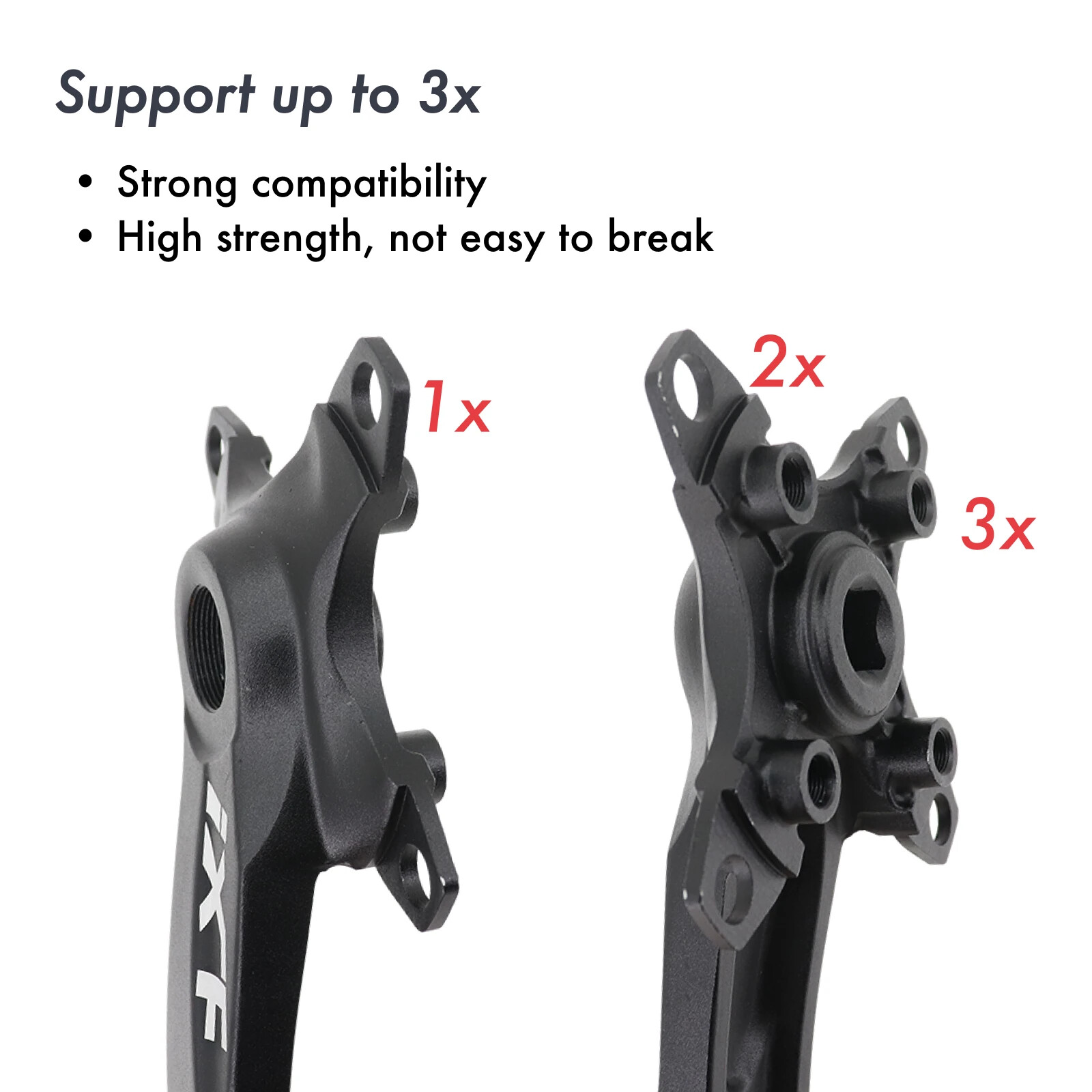 MTB Square Taper Crankset 104BCD Chainring 170mm/175mm, 30T-42T, 1x/2x/3x Speed