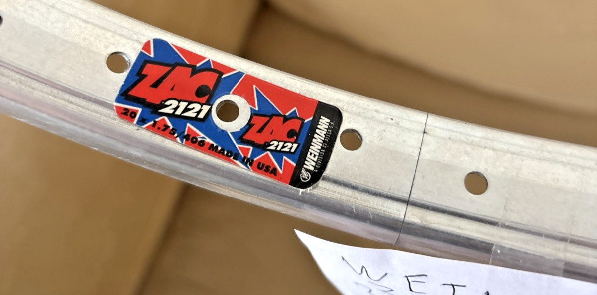 Weinman ZAC2121 20” X 1.75” Aluminum Bike Rim – USA Made – 48 Hole – Recumbent