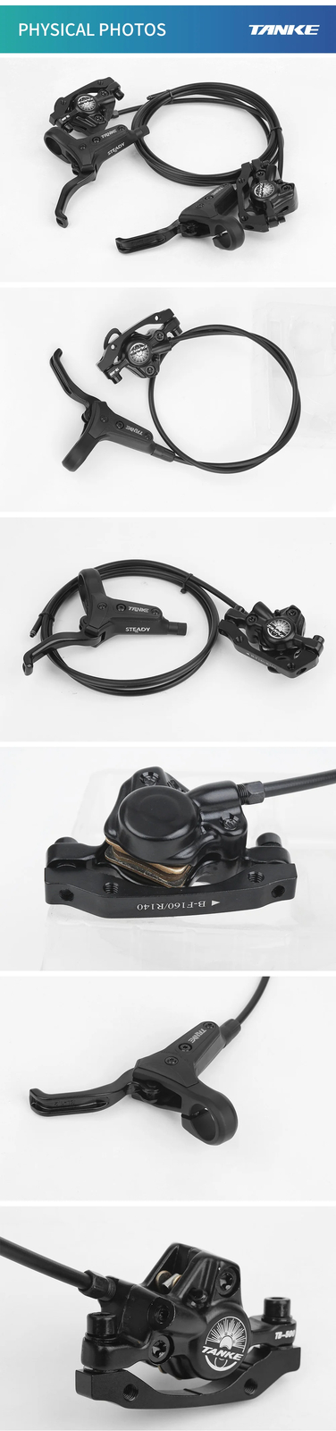 MTB 2 Piston Hydraulic Disc Brake XC Trail Calipers Metal Pad Oil Pressure Brake