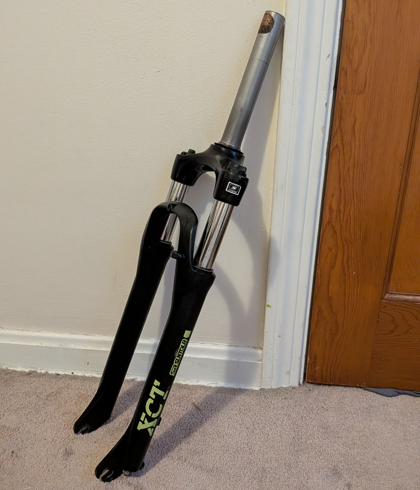 SR Suntour XCT 1-1/8″ Threadless Suspension Bike Fork Disc Green