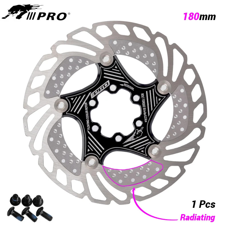 MountainBike MTB DH 6inch 160/180/203mm Cooling Disc Heatdissipation Brake Rotor