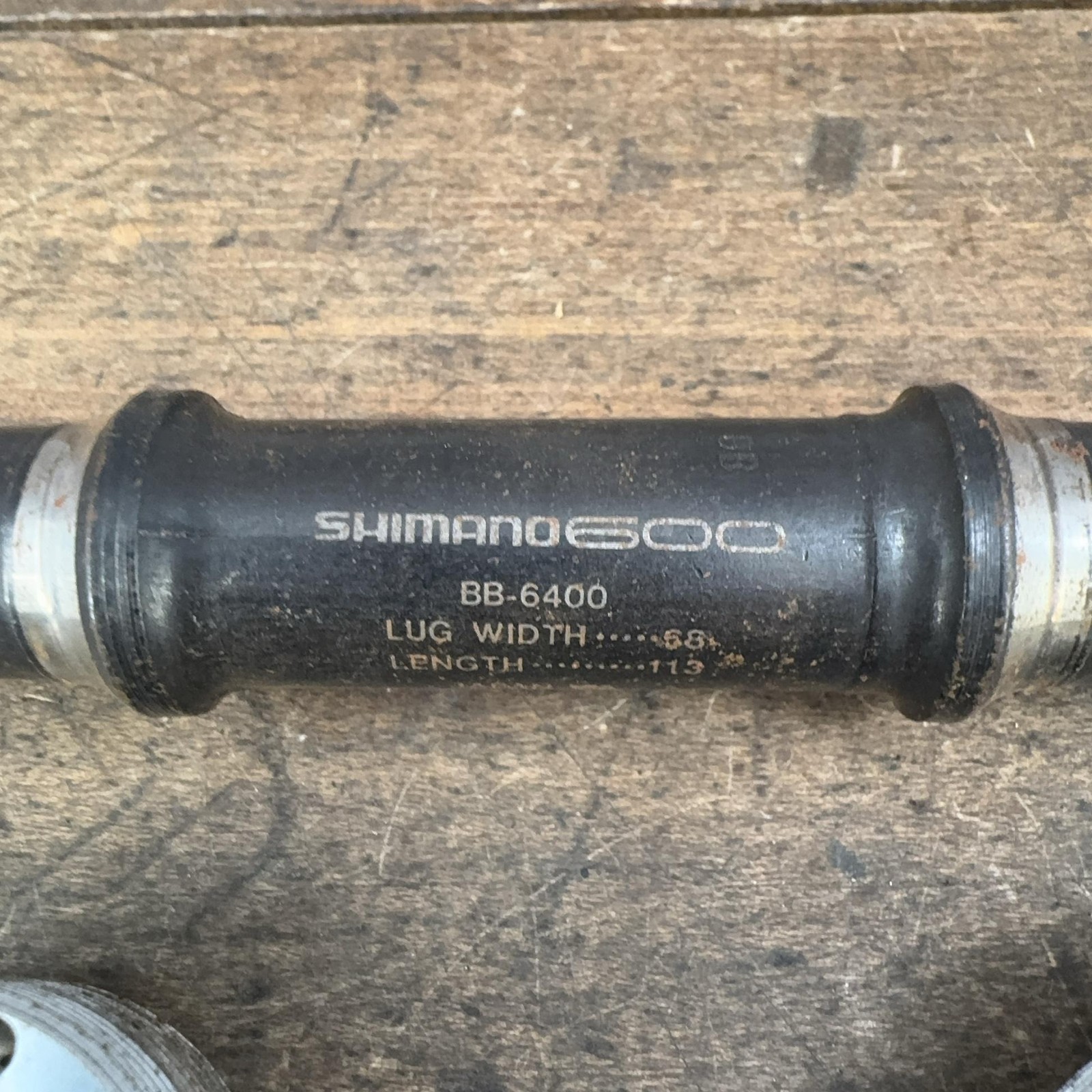 Vintage Shimano 600 BB-6400 Bottom Bracket 68mm BSA 113mm JIS Japan Road Bike