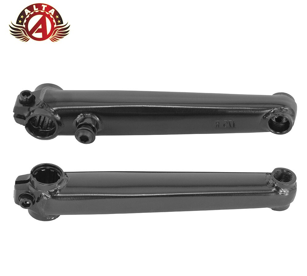 ALTA BMX/FREESTYLE Bicycle 175mm Chromoly 8T Crank Arm Set BLACK.