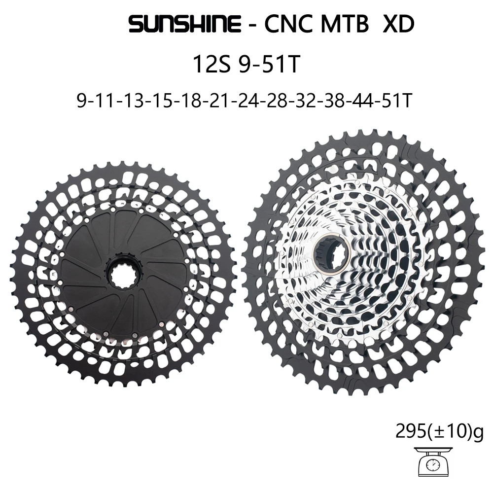 SUNSHINE 12 Speed MTB Bike Ultralight Cassette 9-51T Freewheel for XD freehub