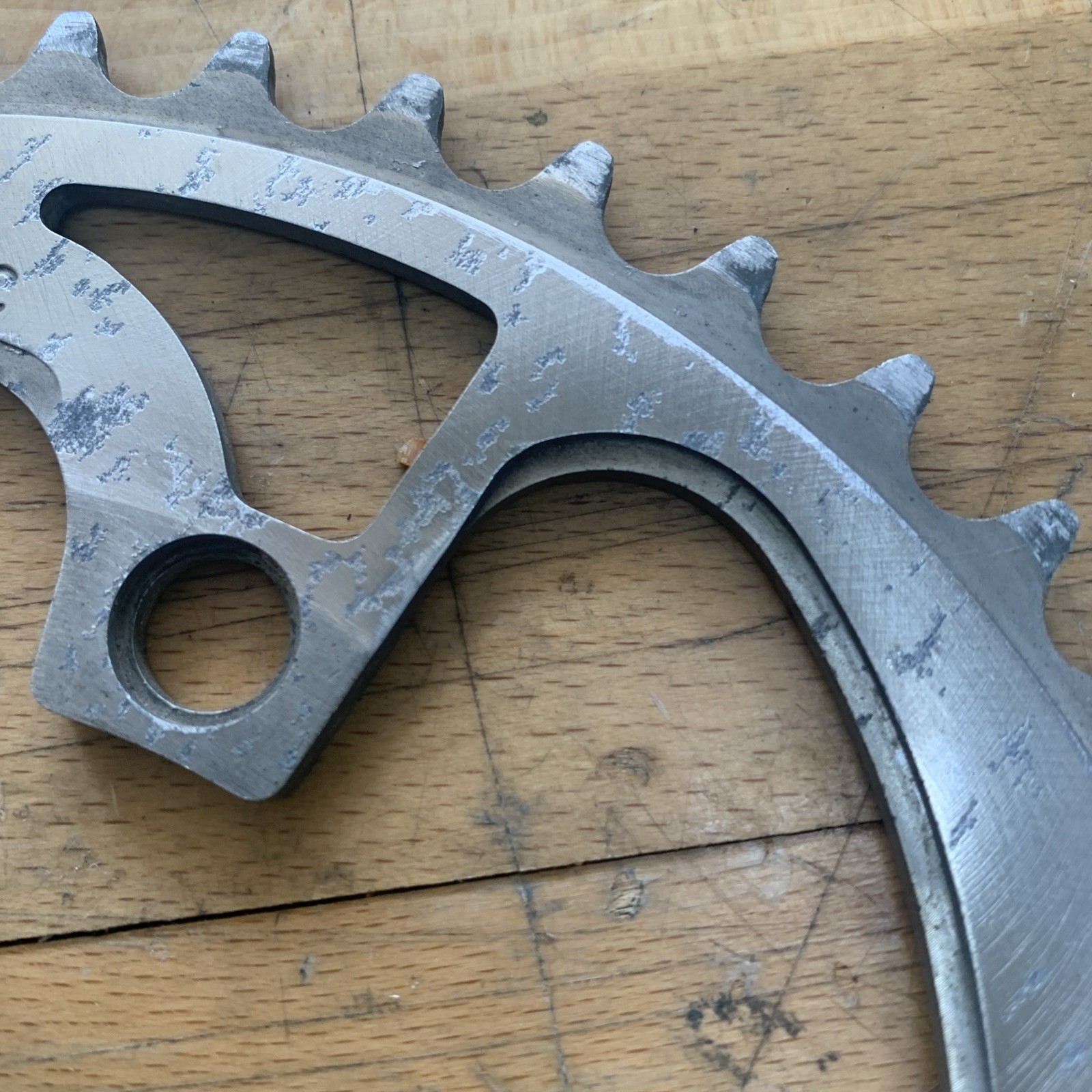 Real Designs Chainring 110mm BCD 45T Silver Vintage Mountain Bike Yeti Kooka CNC