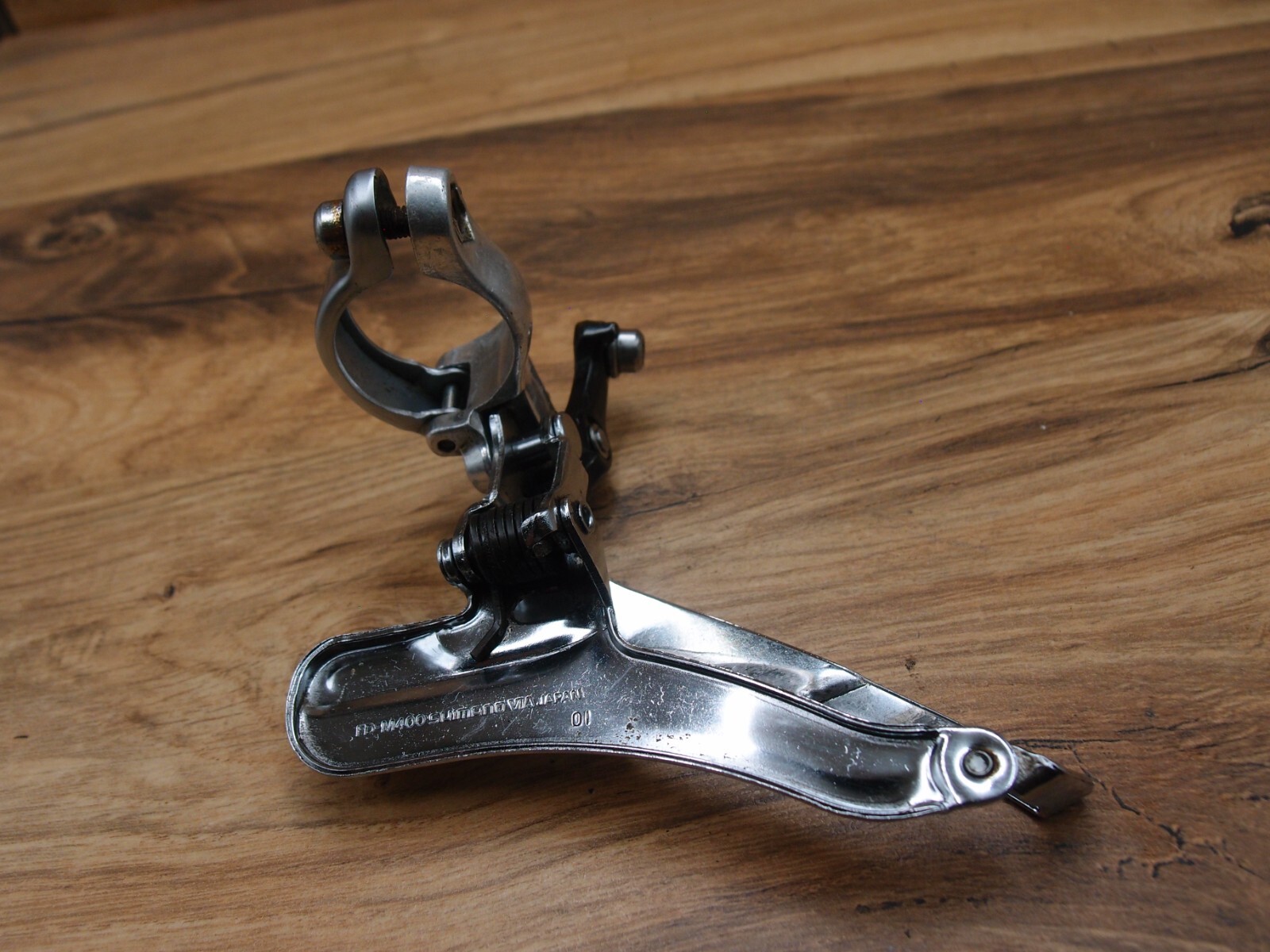 1990 MTB front derailleur Shimano Exage LX FD-M400 made in Japan 28.6 mm bottom