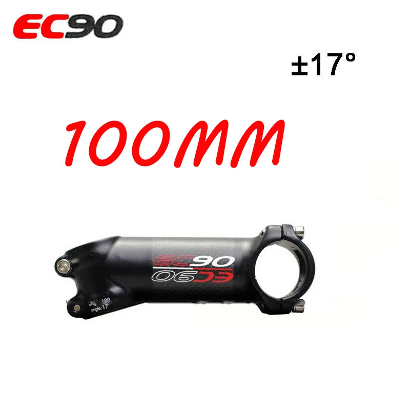 Carbon Fiber 31.8mm MTB Road Bicycle Stem 6/17 Degrees 60-120mm Handlebar Stems
