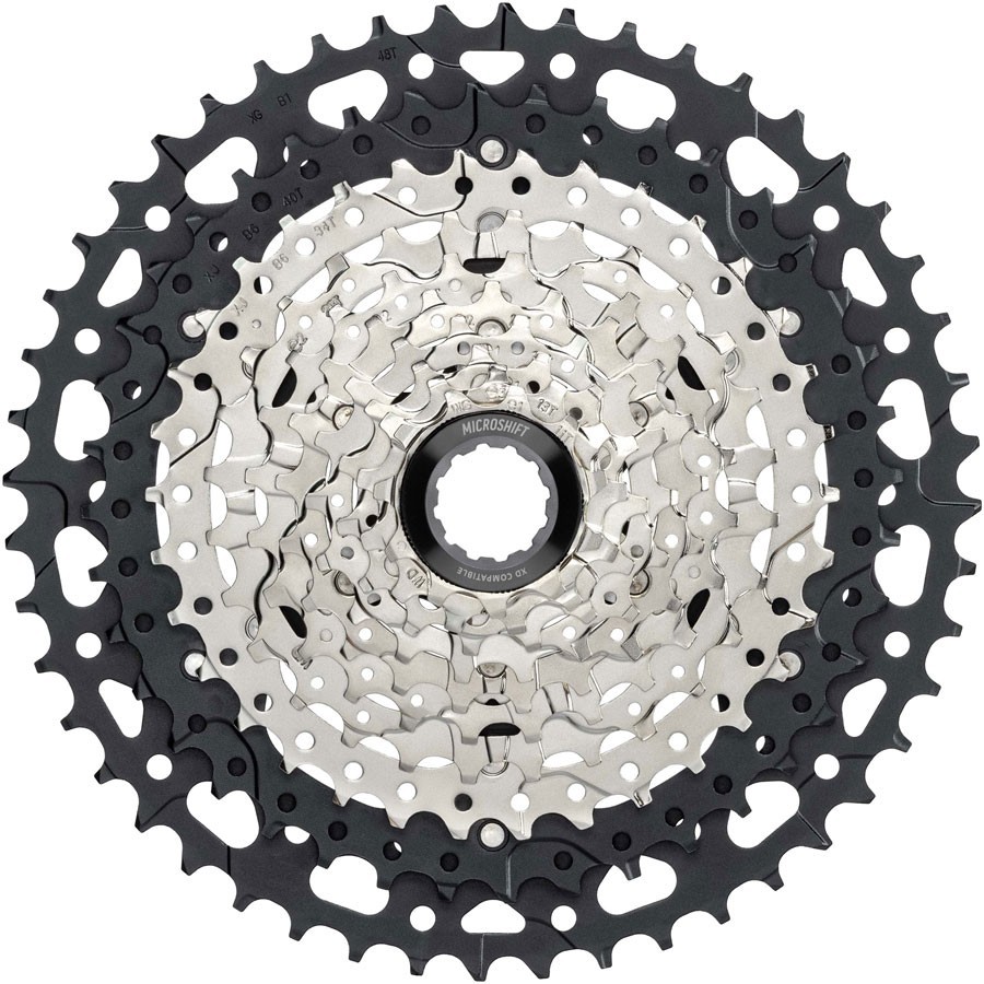 microSHIFT Advent MX G-Series 10-Speed Cassette 11-48t, Aluminum, Chromoly