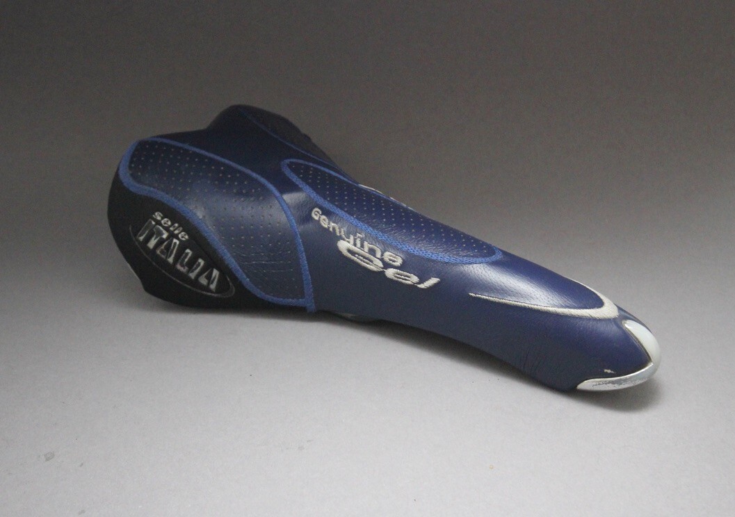 Selle Italia Turbo Matic 3 Genuine Gel Saddle / Blue / 2000 / gios pinarello