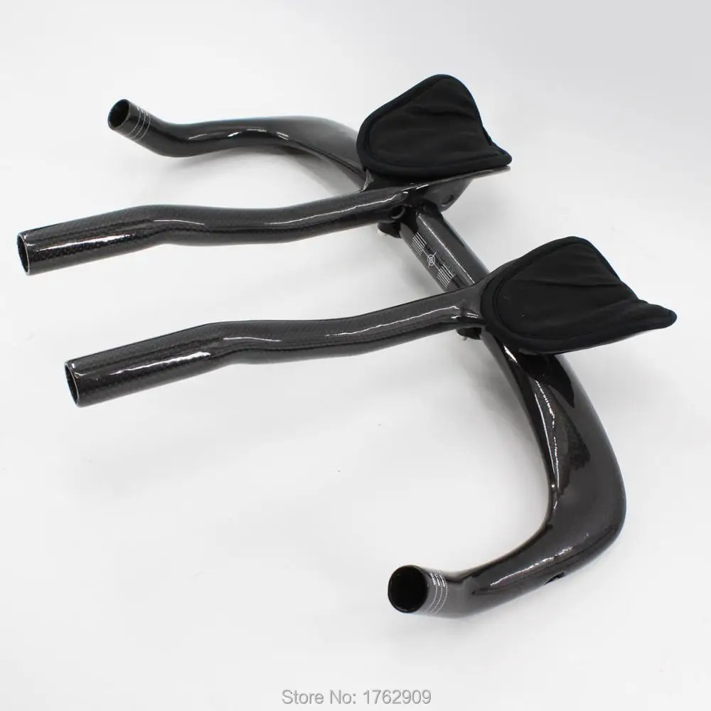 Road Bicycle Triathlon Matte Full Carbon Fibre Extended Rest Handlebar