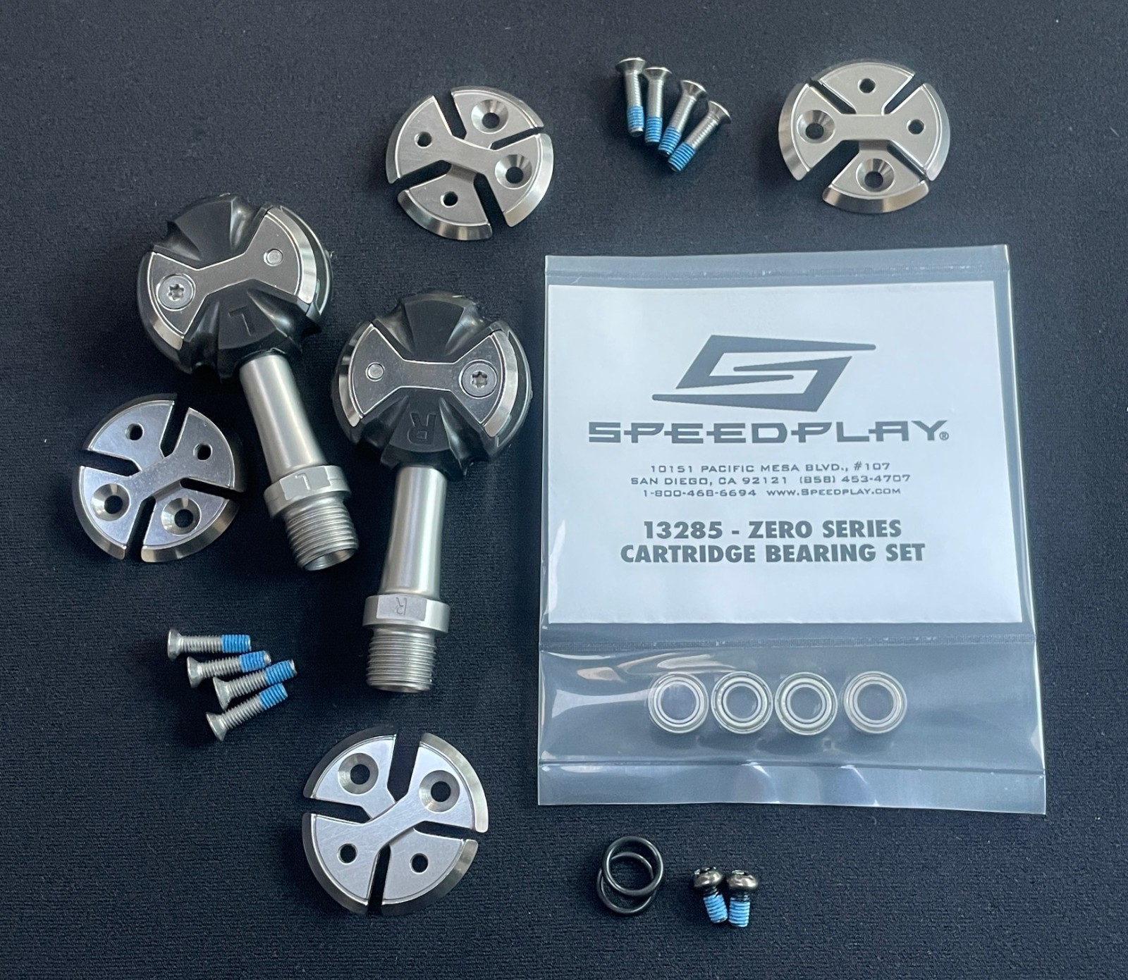 Speedplay Zero Stainless Steel pedal set, 53 (PEDALS ONLY) & misc parts, NEW