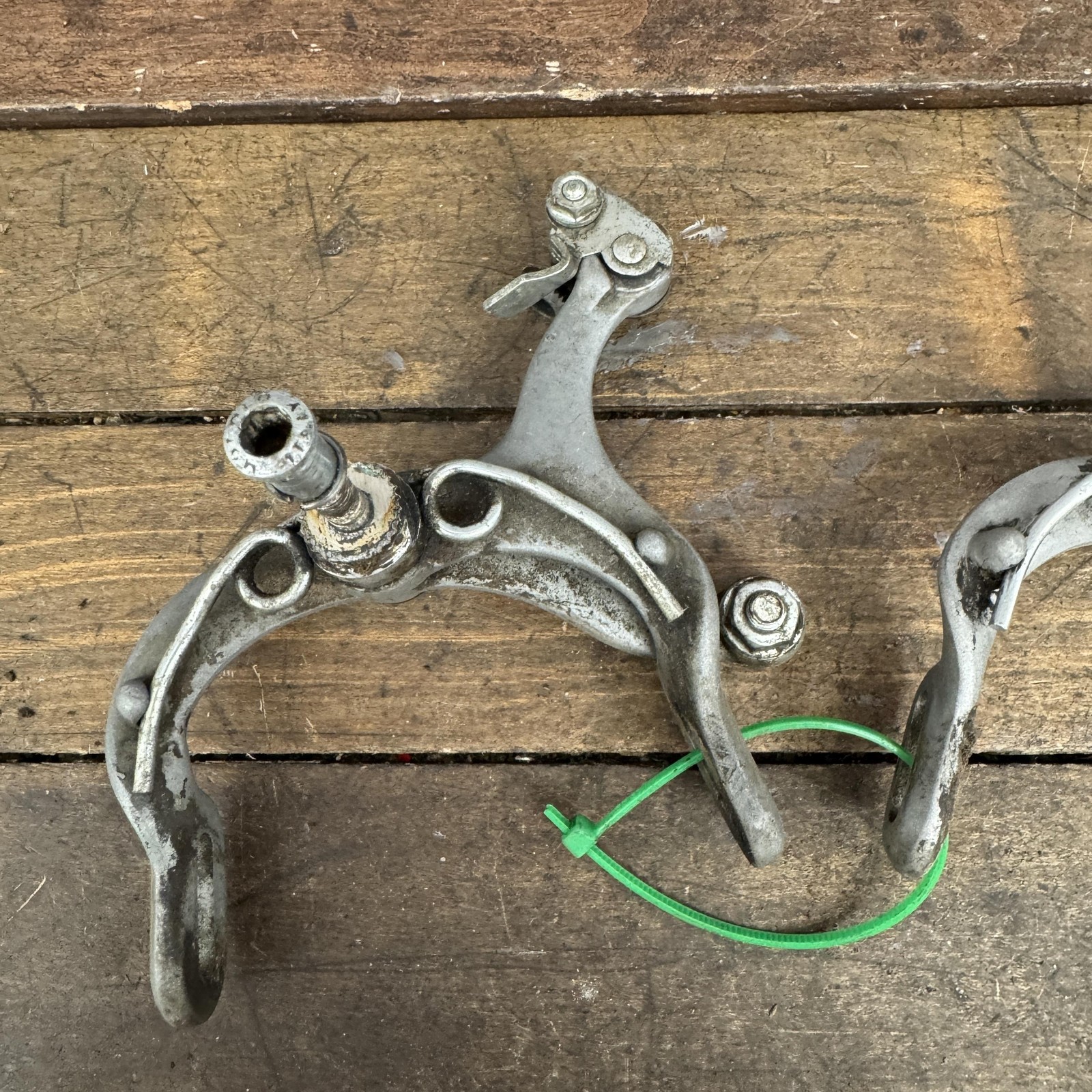 Vintage Modolo Start Side Pull Silver Caliper Brake Set Road Bike F/R Pair Wear