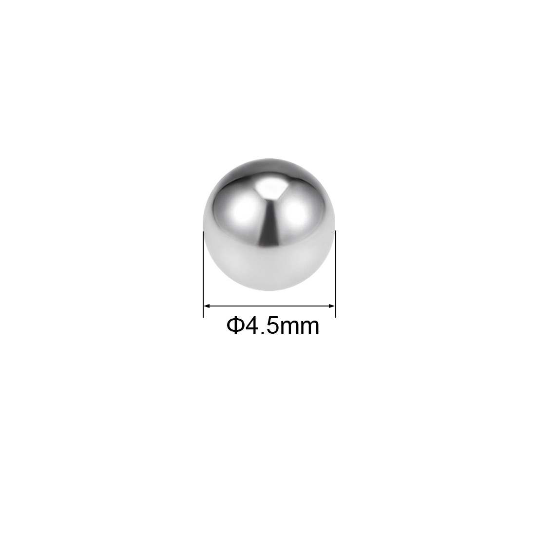 4.5mm Bearing Balls 304 Stainless Steel G100 Precision Balls 50pcs