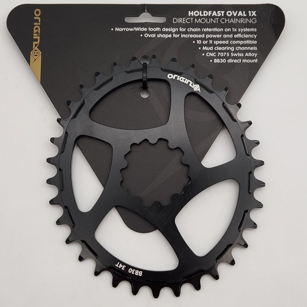 Origin8 Holdfast 34T Oval Direct 1x Bicycle Chainring BB30 Black OPEN PACKAGE