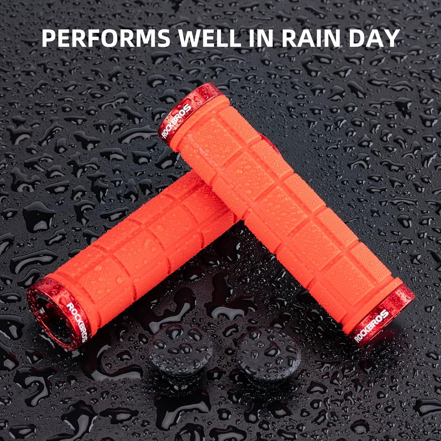 4Pcs Anti-Slip Double Lock On Bike Grips for BMX,MTB,Beach Cruiser,Folding Bike