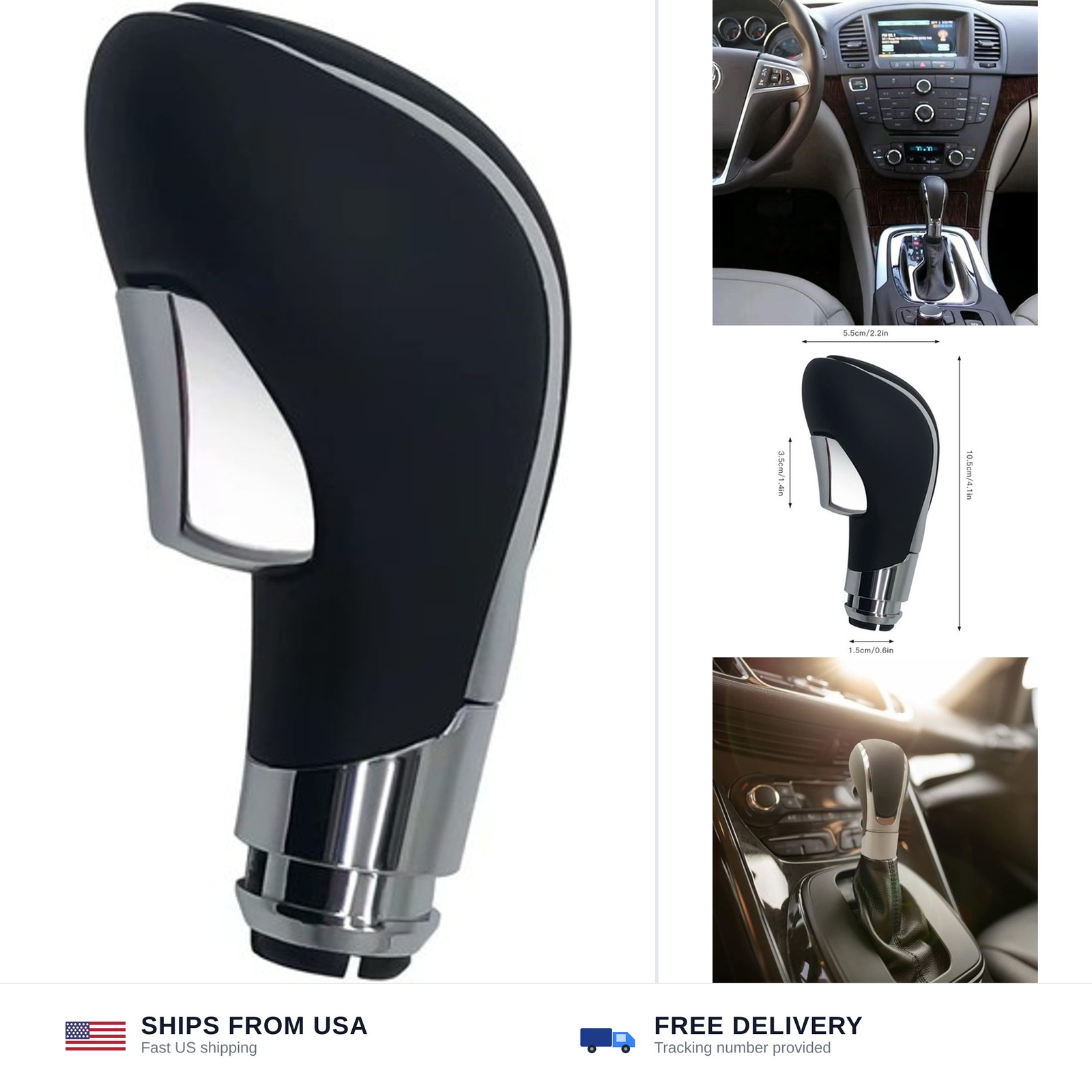 Flylin Automatic Gear Stick Shift Knob Car Gear Shifter Knob Cover Head Handl…