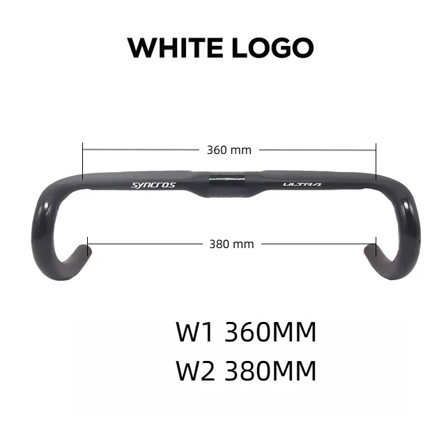 Road Bike Handlebar 380mm/400mm/420mm/440mm Black Matt Fully Internal Routing