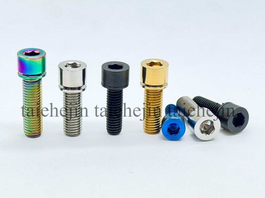6pcs M8x20/25mm Titanium Socket Cap Head Bolts Screws Motorcycle Ti Bolt+Washers