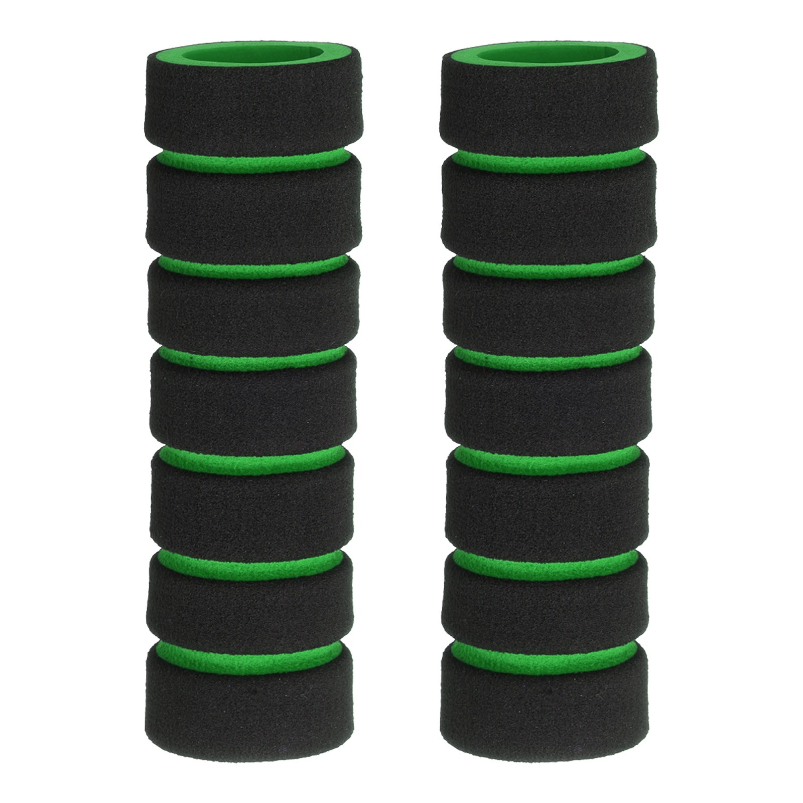 Bike Handlebar Grips 0.78″ Sponge for BMX Mountain Bikes, Black-Green