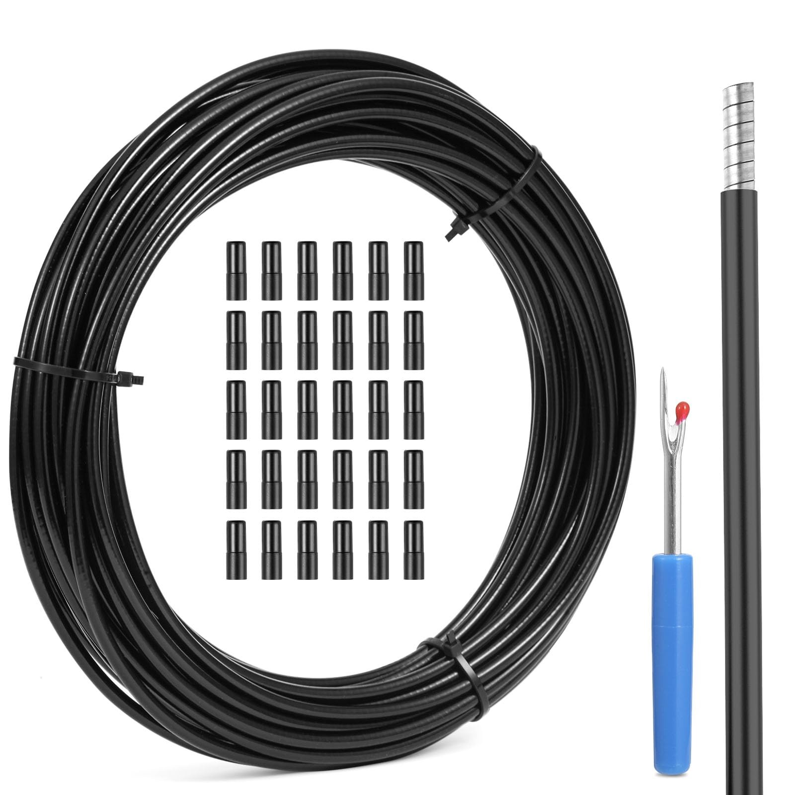 Brake Cable Housing, 5mm x 50ft Bicycle/Bike As shown in the figure, Black
