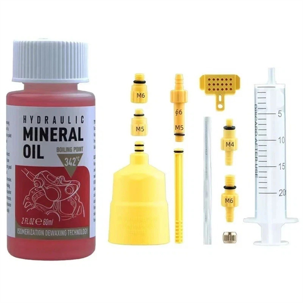 60ml Brake Fluid Mineral Oil + Brake Bleed Kit for Shimano Hydraulic Brakes Set