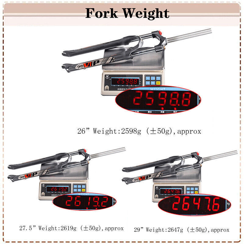 26/27.5/29″ Fork 100mm Travel Mountain Bike Suspension Fork Disc Brake 1-1/8″ QR