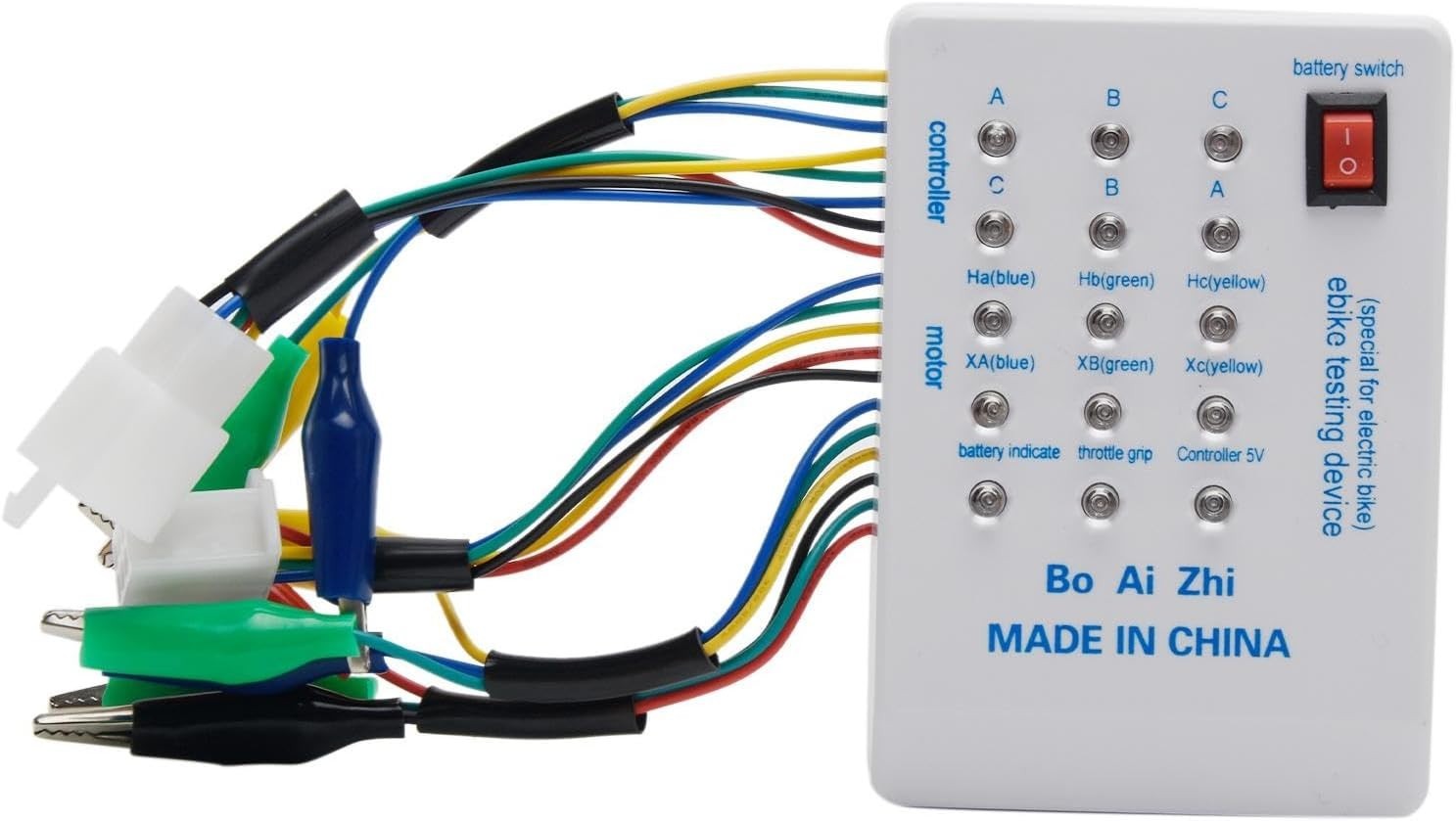 Brushless Motor Controller, 24V 36V 48V 60V 72V E-Bike Scooter Tester Quick Batt