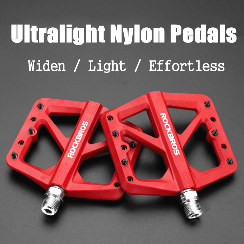 MTB BMX Bike Pedals DU Sealed Bearing Lock Widen Nylon Bicycle Pedals Cycling