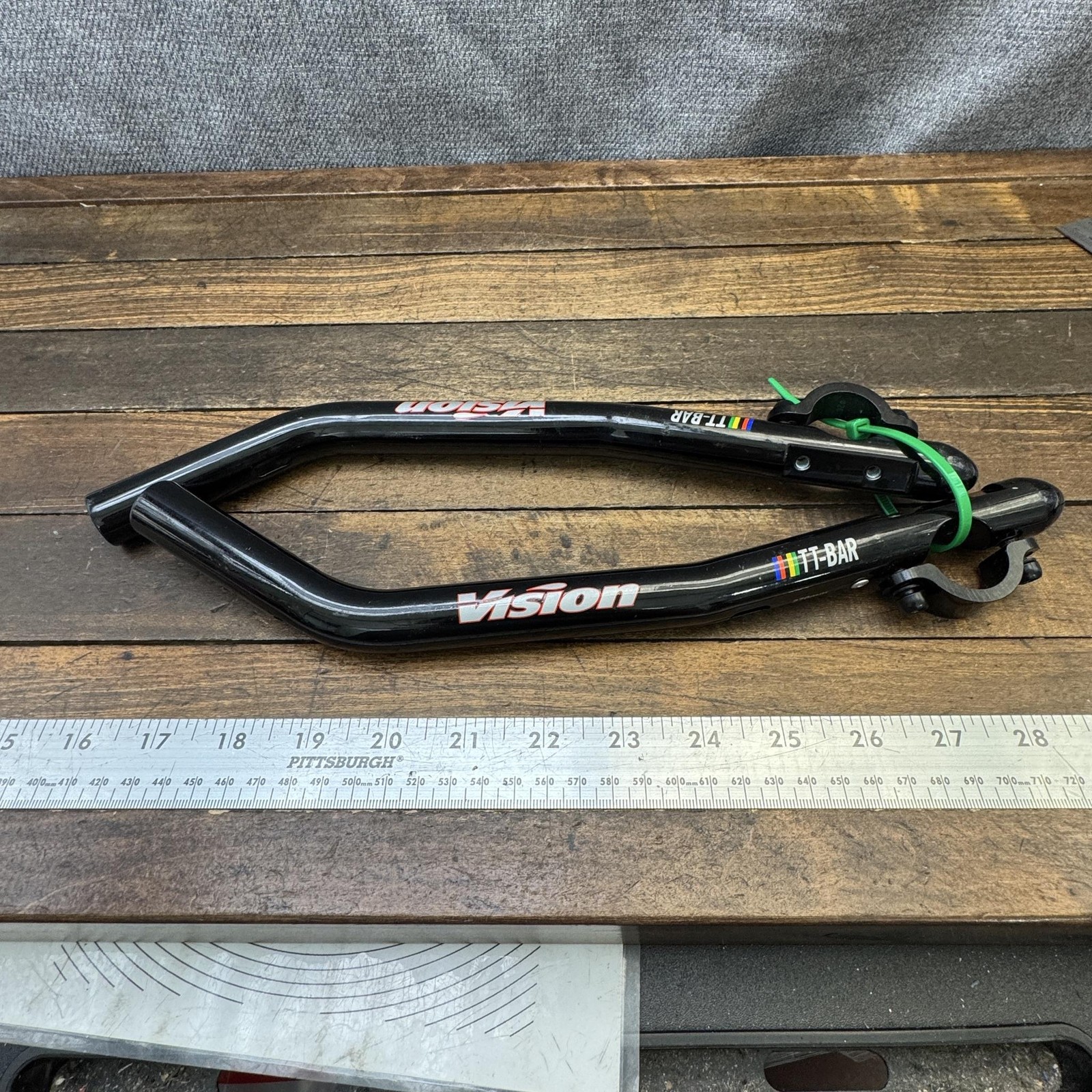 Vision TT-Bar Aero Handlebar Extensions 270 Mm Black Alloy TT Tri Road Bike 25