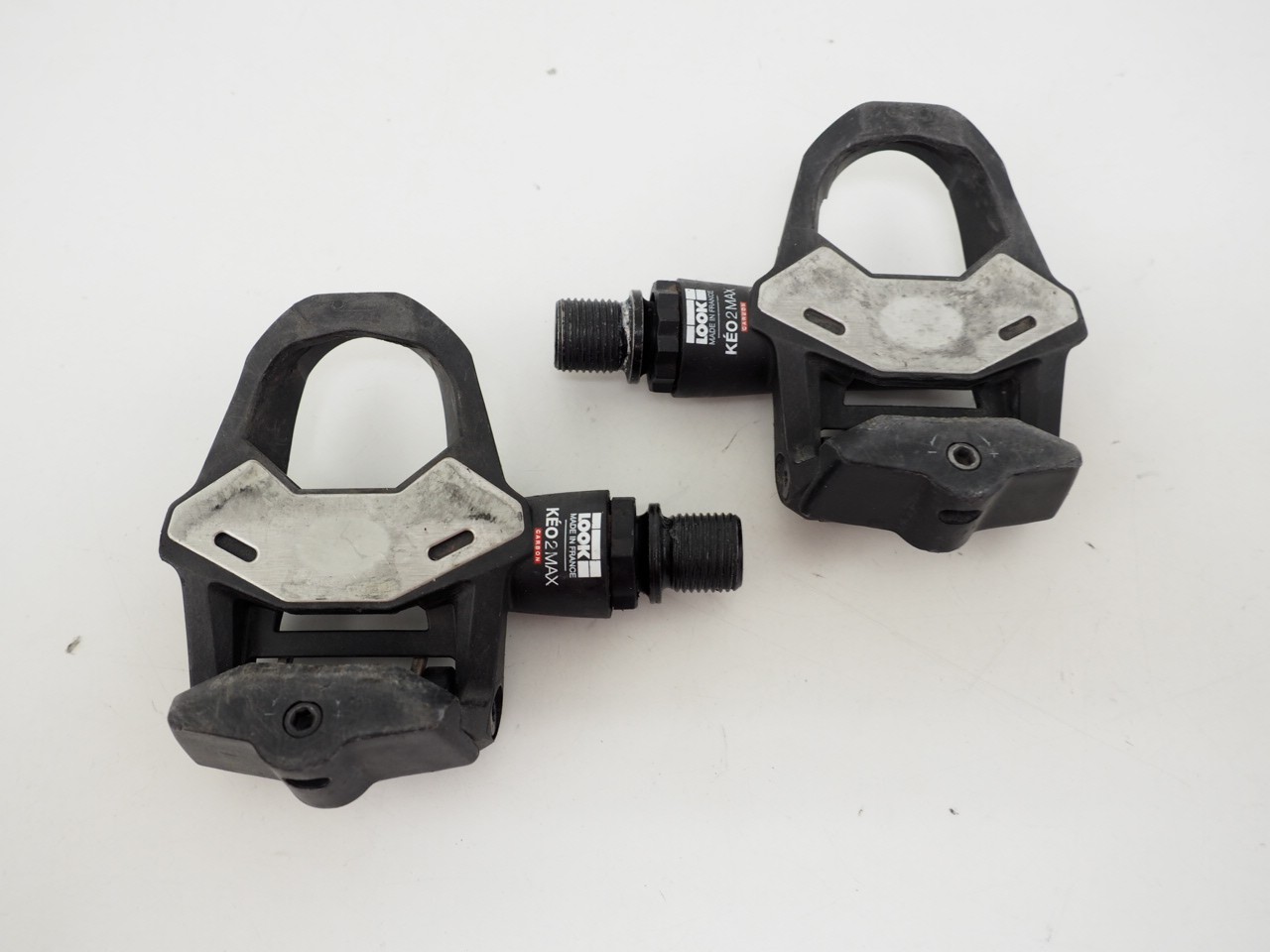 LOOK Keo 2 Max Carbon Clipless Road Bicycle Pedals w/o Cleats *Fair Condition BK