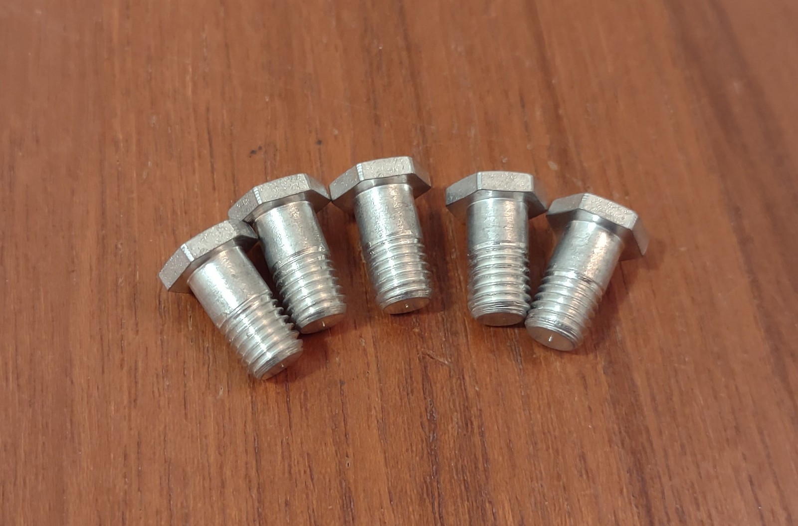 NOS Vintage Bike Double Chainring Bolts Silver Set
