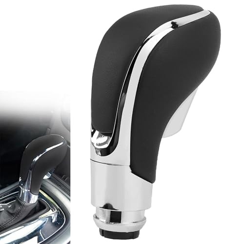 Automatic Gear Stick Shift Knob Black Fit for Buick Verano Regal Black + Silver